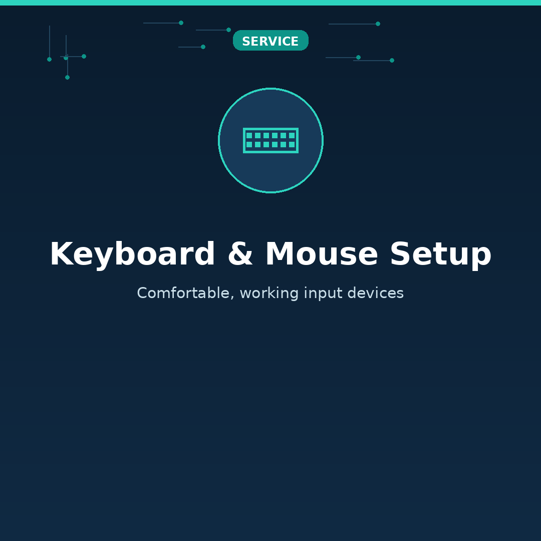 Keyboard & Mouse Setup for seniors and families