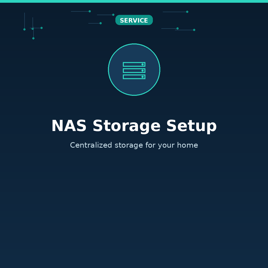 NAS Storage Setup for seniors and families